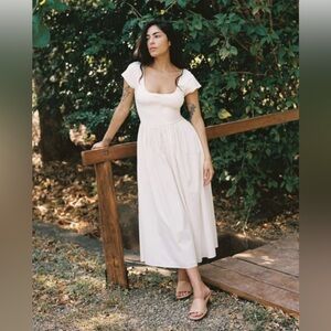 Christy Dawn Monica Cream Sleeveless Dress